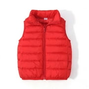 Cethrio Children Jackets Clearance Thermal Boys and Girls Winter Red Vest Size 2 Years
